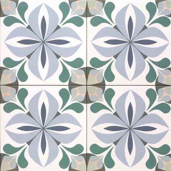 The Tile Life Summertime 8x8 Pattern Ruan Matte Porcelain Tile Sample, 1 Piece