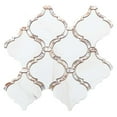 thumbnail image 1 of The Tile Life Tahitian Pearl Lantern 14" x 14.5" Calacatta Gold Glass Mosaic Tile 1-Piece, 1 of 14
