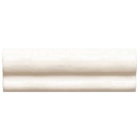 The Tile Life Talavera 2" x 6" Biscuit Handmolded Look Glossy Ceramic Chair Rail