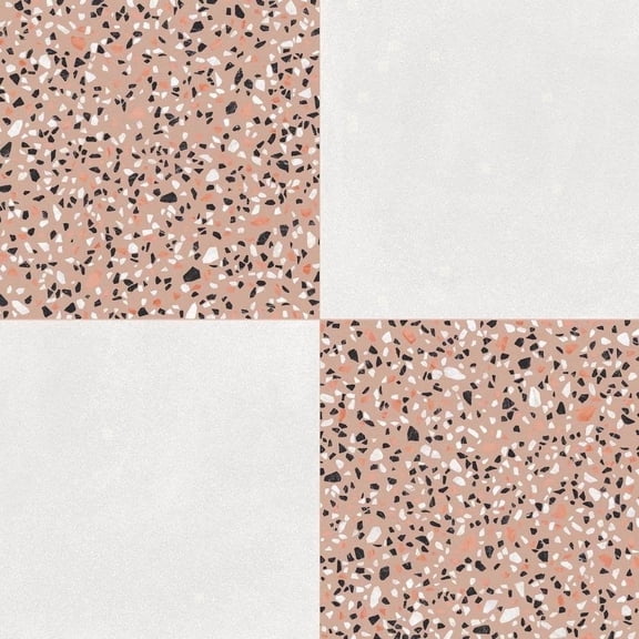 The Tile Life Terrazzo 2.0 24" x 24" Checkerboard #12 Matte Porcelain Floor and Wall Tile Case of 6