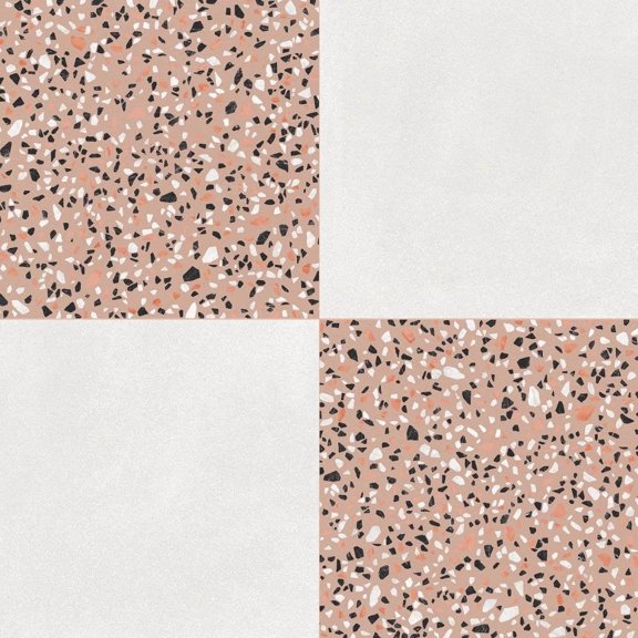 The Tile Life Terrazzo 2.0 24" x 24" Checkerboard #12 Matte Porcelain Floor and Wall Tile, Case (6 Tiles)