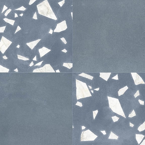 The Tile Life Terrazzo 2.0 4" x 4" Checkerboard #17 Matte Porcelain Tile Sample, 1 Piece