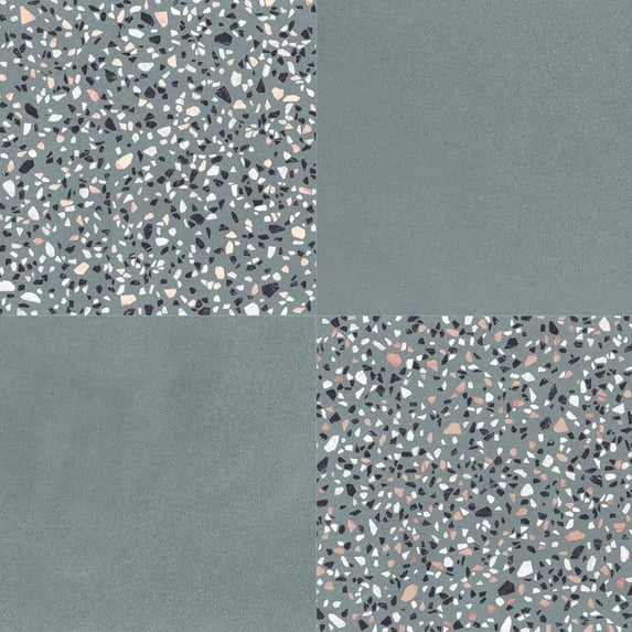 The Tile Life Terrazzo 2.0 4" x 4" Checkerboard #28 Matte Porcelain Tile Sample, 1 Piece