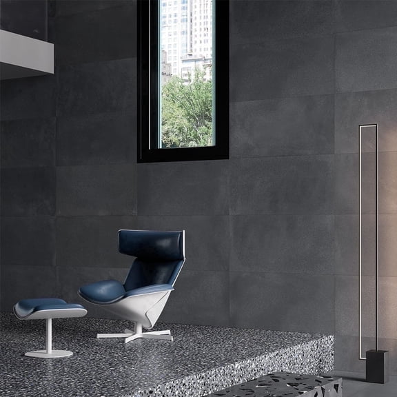 The Tile Life Terrazzo 2.0 4" x 4" Dark Grey Matte Porcelain Tile Sample