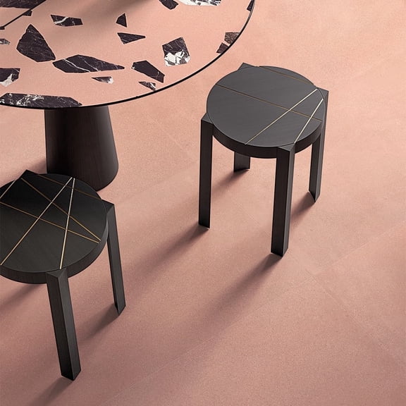 The Tile Life Terrazzo 2.0 4" x 4" Pink Matte Porcelain Tile Sample, 1 Piece