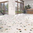 thumbnail image 1 of The Tile Life Terrazzo 24" x 24" White Multi Matte Porcelain Floor and Wall Tile, Case of 4, 1 of 18