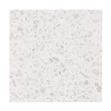 The Tile Life Terrazzo Nacar White Porcelain Floor and Wall Tile, 8" x 8", 25-Piece
