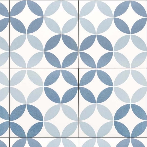 The Tile Life Twinkle Blue Matte Porcelain Floor & Wall Tile, 8.7 x 8.7 in, 1-Piece Sample