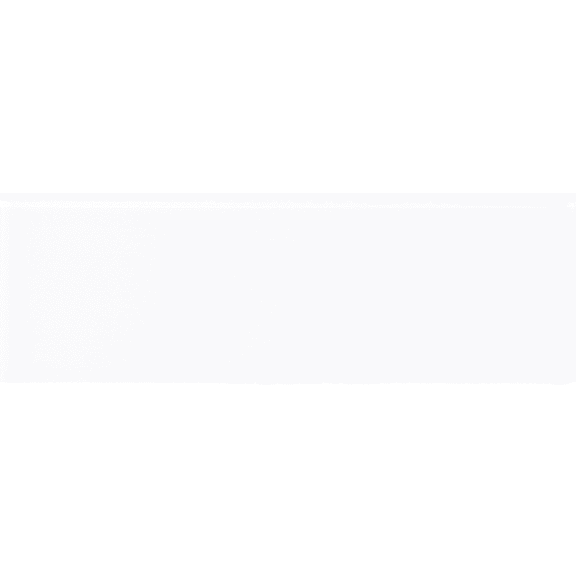 The Tile Life Urban 3" x 4" Super White Shiny Glass Brick Mosaic Tile Sample 1 Piece