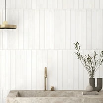 The Tile Life Vela 2" x 16" Clean Glossy Porcelain Subway Wall Tile, Case of 50