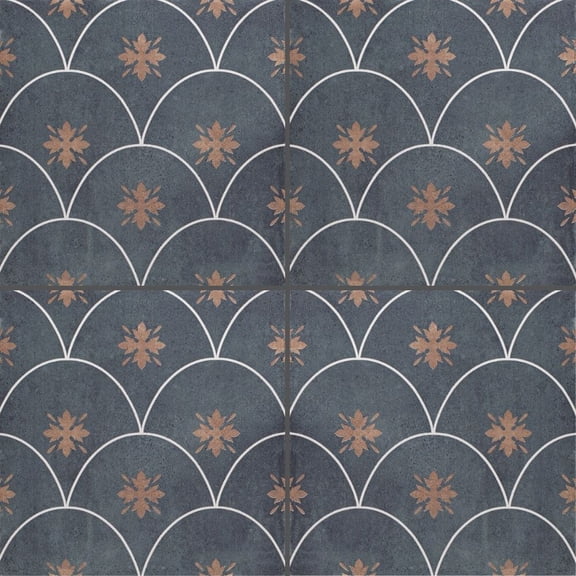 The Tile Life Velvet 8" x 8" Sapphire Satin Porcelain Tile Sample, 1 Piece
