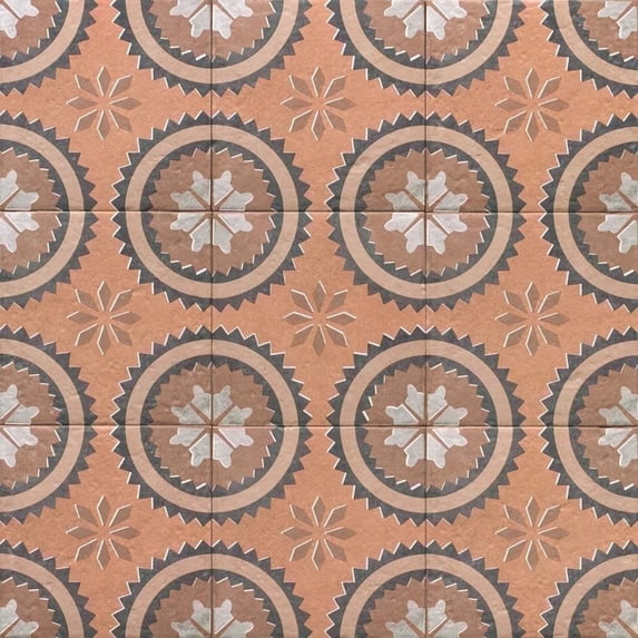 The Tile Life Verity Poppy 8" x 8" Cotto Matte Porcelain Floor and Wall Tile Sample 1-Piece