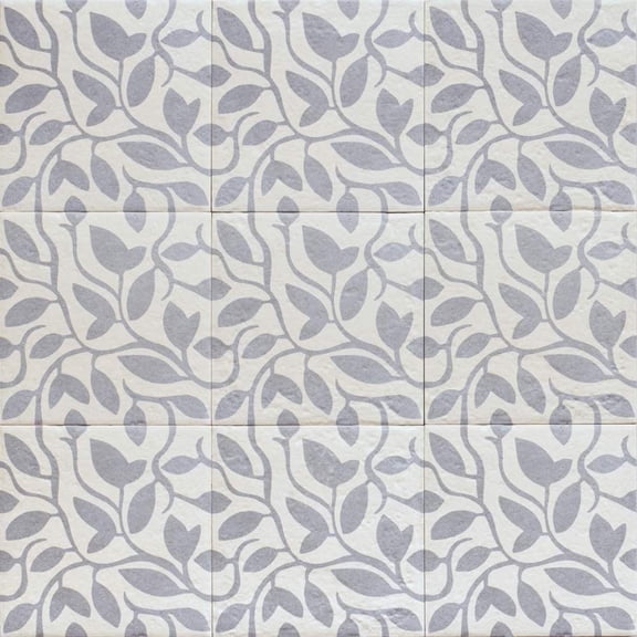 The Tile Life Verity Vine 8" x 8" Azul Matte Porcelain Floor and Wall Tile, Case of 25