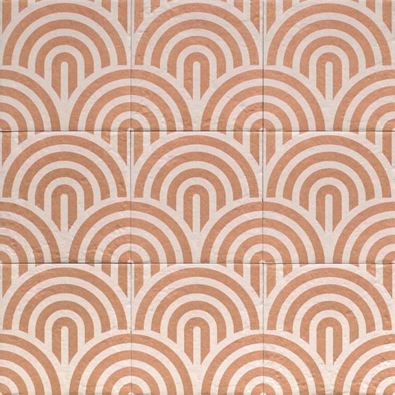 The Tile Life Verity Waves 8" x 8" Cotto Matte Porcelain Tile Sample, 1 Piece