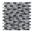 thumbnail image 1 of The Tile Life Victory Anthracite 0.75x1.13 Glass Brick Mosaic Tile - 1 Sheet (1 Sq. ft.), 1 of 5