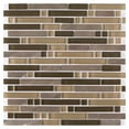 thumbnail image 1 of The Tile Life Victory Mixed Brick 12x12 Copper Glass Mosaic Kitchen Tile - 1 Sheet (1 Sq. ft.), 1 of 2