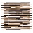 thumbnail image 1 of The Tile Life Victory Sleek Brick Cappuccino 1x3 Glass Mosaic Wall Tile - 1 Sheet (1 Sq. ft.), 1 of 2