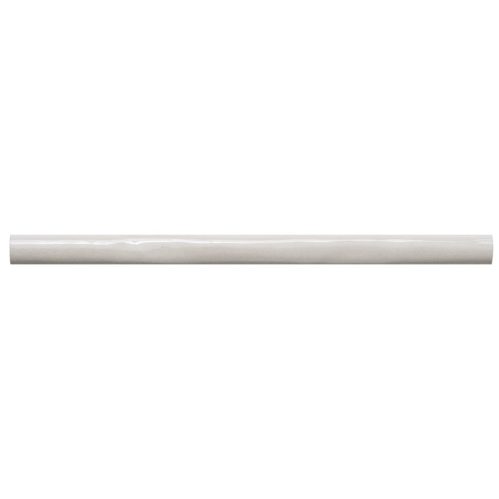 White Porcelain 12-inch Ceramic Pencil Liner Wall Tile Trim