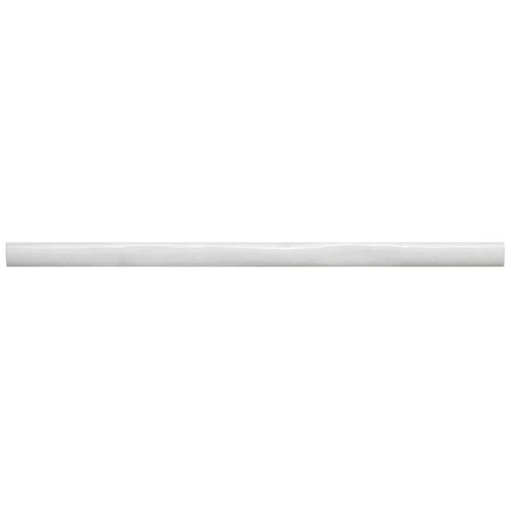 The Tile Life Waverly White Ceramic Pencil Liner Tile - 0.8 x 12 in. - Polished - 1-Piece