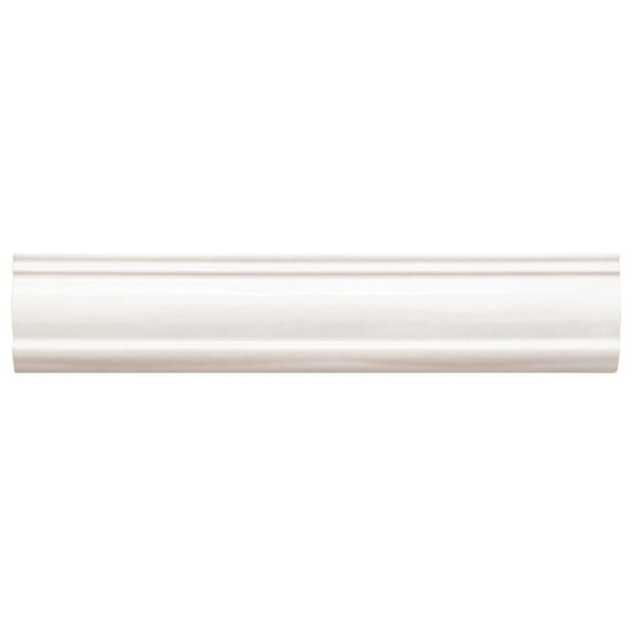 The Tile Life Waverly White Polished Ceramic Chair Rail Tile, 3 x 12 in, 1-Piece