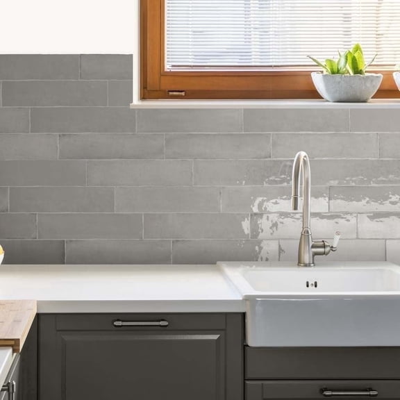The Tile Life Waverly 3" x 4" Dove Grey Polished Ceramic Tile Sample