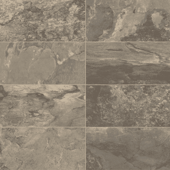 The Tile Life Wells Stone Slate 4" x 4" Multi Brown Matte Porcelain Tile Sample, 1 Piece