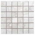 thumbnail image 1 of The Tile Life Wells Stone Slate 4" x 4" White Porcelain Mosaic Tile Sample, 1 Piece, 1 of 4