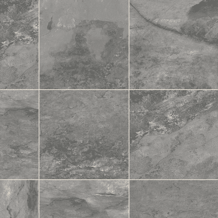 The Tile Life Wells Stone Slate 6" x 6" Gray Matte Porcelain Floor and Wall Tile, Case (22 Tiles)