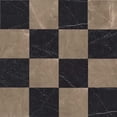 thumbnail image 1 of The Tile Life Windsor 4" x 4" Checkerboard Bronze & Nero Marquina Matte Porcelain Tile Sample, 1 of 8