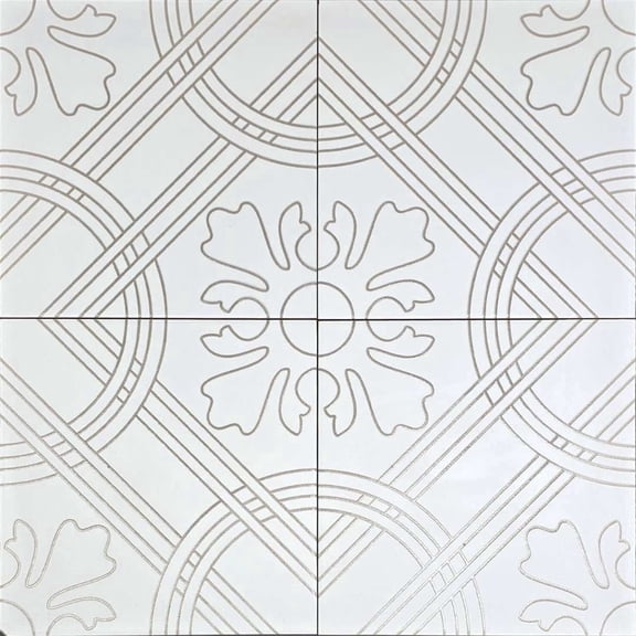The Tile Life Winifred 10" x 10" Arena Glossy Porcelain Tile Sample, 1 Piece