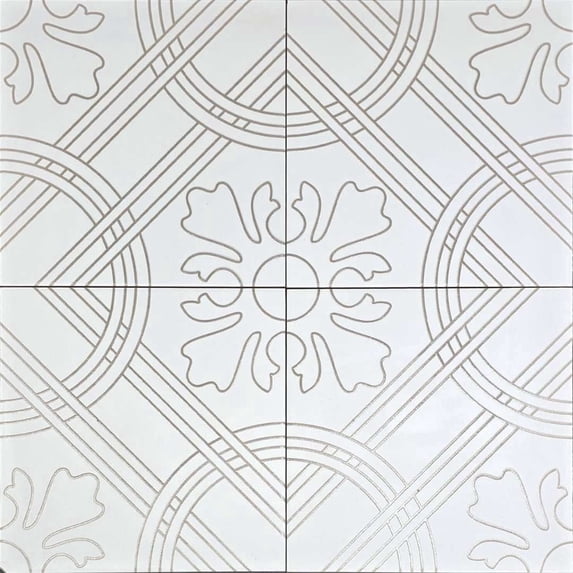 The Tile Life Winifred 10" x 10" Arena Glossy Porcelain Floor and Wall Tile, Case of 16