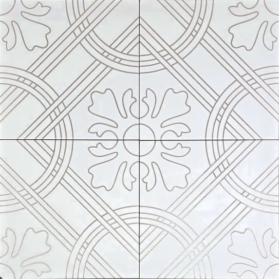 The Tile Life Winifred 10" x 10" Arena Glossy Porcelain Floor and Wall Tile, Case of 16