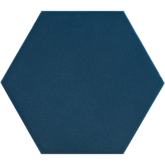 The Tile Project 7.8x9 Tribeca Hexagon Blue Porcelain Floor/Wall Tile (9.04 Sq. ft./Box)