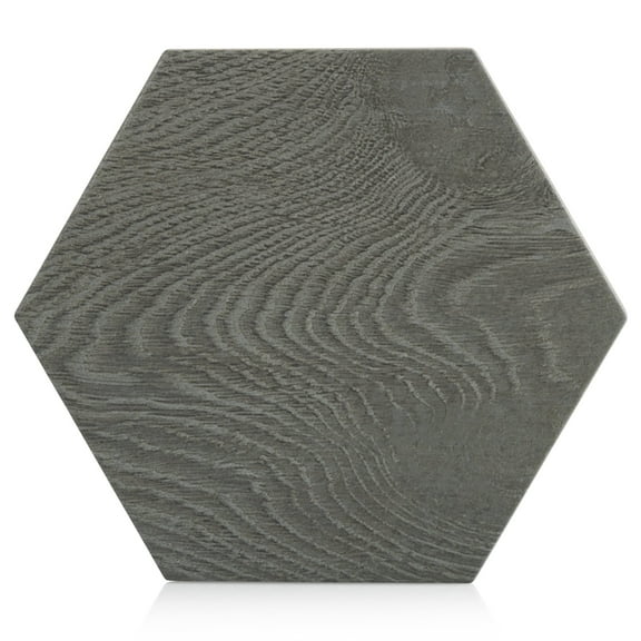 The Tile Project 8x10 Woodside Hexagon Porcelain Grafito Floor/Wall Tile (9.9 Sq. ft/Box)