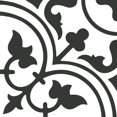 thumbnail image 1 of The Tile Project 8x8 Black and White Bell Porcelain Tile (7.25 Sq. ft. per Box), 1 of 5