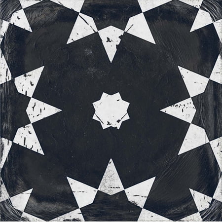 The Tile Project 8x8 Black and White Distressed Groove Porcelain Tile (7.25 Sq. ft. per Box)