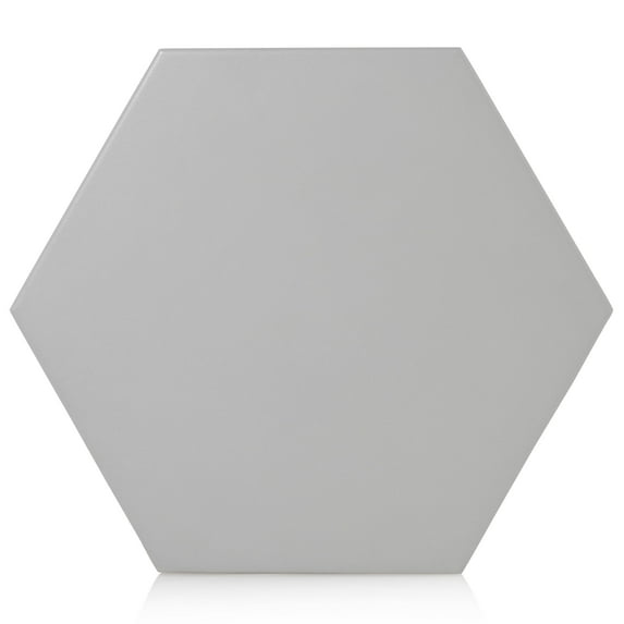 The Tile Project 9"x10" Mono Color Hexagon Porcelain Silver Wall/Floor Tile (8.03 Sq. ft./Box)