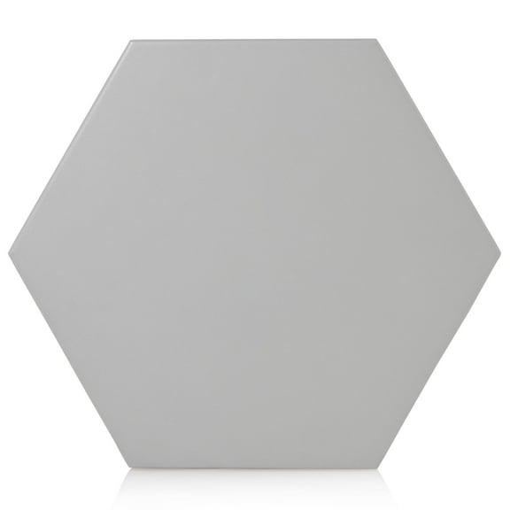 Industry Tile 9"x10" Mono Color Hexagon Porcelain Silver Wall and Floor Tile (1 Sample)