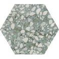 thumbnail image 1 of Industry Tile 9"x10" Terrazzo Hexagon Porcelain Matte Green Floor and Wall Tile (8.08 sq. ft/Box), 1 of 7