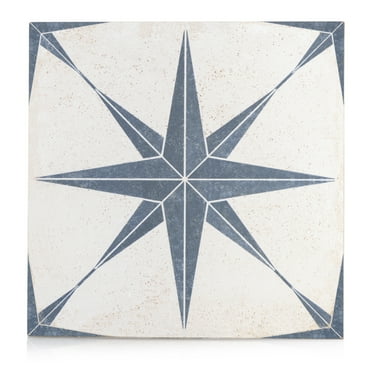 The Tile Project 9"x9" Neptune Blue Porcelain Floor and Wall Tile (1 Sample)