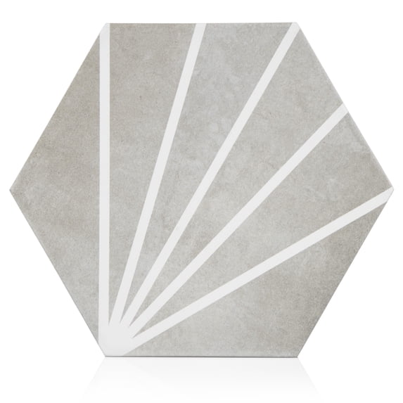 The Tile Project 9x10 Palm Bays Hexagon Dark Gray Porcelain Tile (8.08 Sq. ft./Box)