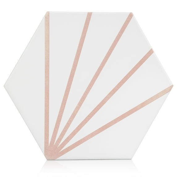 The Tile Project 9x10 Palm Bays Hexagon Light Pink Porcelain Tile (1 Sample)