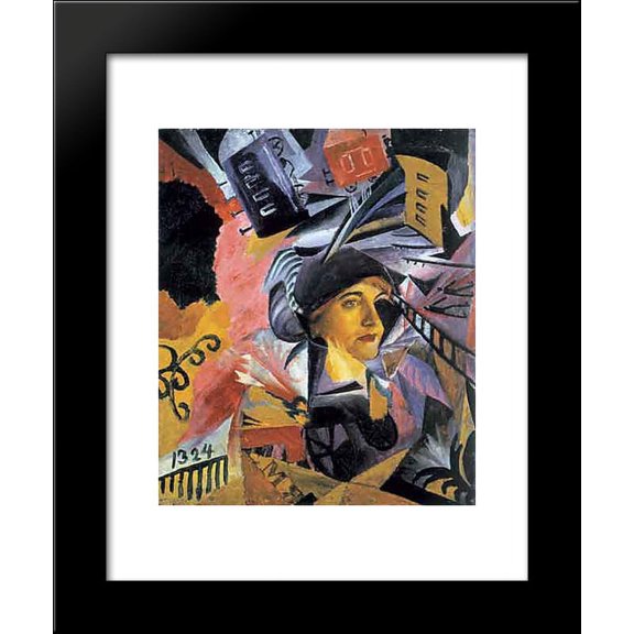 The Time 20x24 Framed Art Print by David Burliuk