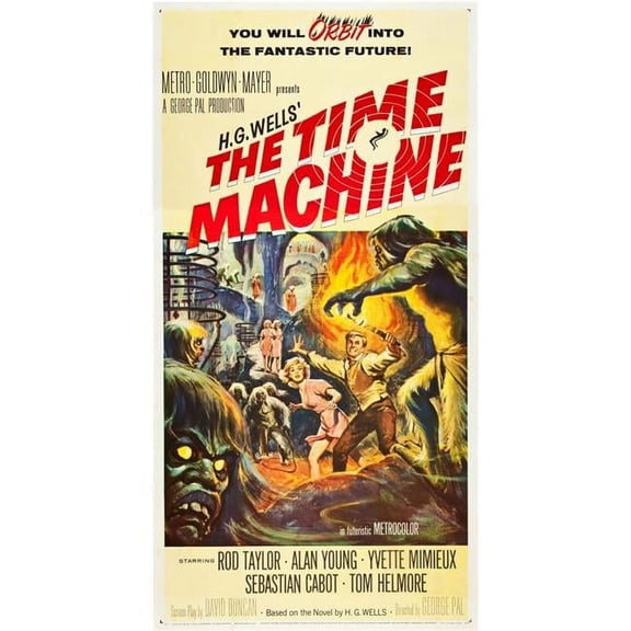 The Time Machine From Left - Yvette Mimieux Rod Taylor 1960 Movie Poster Masterprint