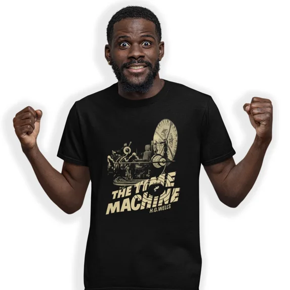Meat Machine Movie The Time Machine Hand Printed T-shirt H G Wells Book Movie Cult ...