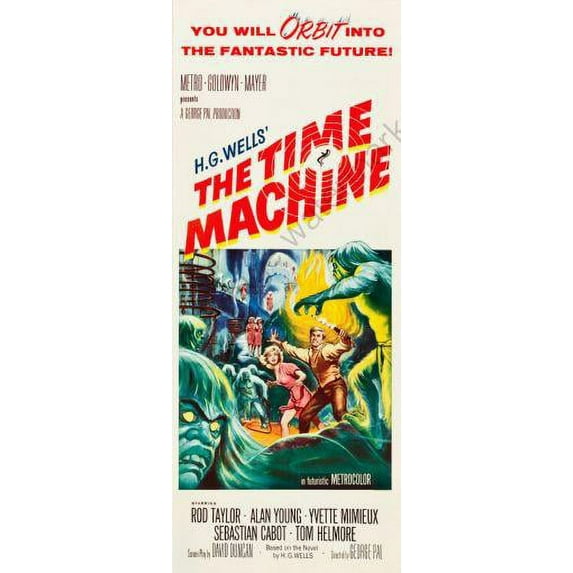 The Time Machine Movie Poster Insert 14x36 Unframed, Age: Adults AB Posters