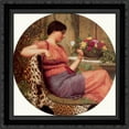 thumbnail image 1 of The Time of Roses 20x20 Black Ornate Wood Framed Canvas Art by Godward, John William, 1 of 2