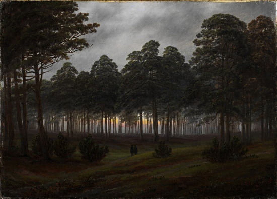 The Times Of Day The Evening Canvas Art - Caspar David Friedrich (24 x 36)