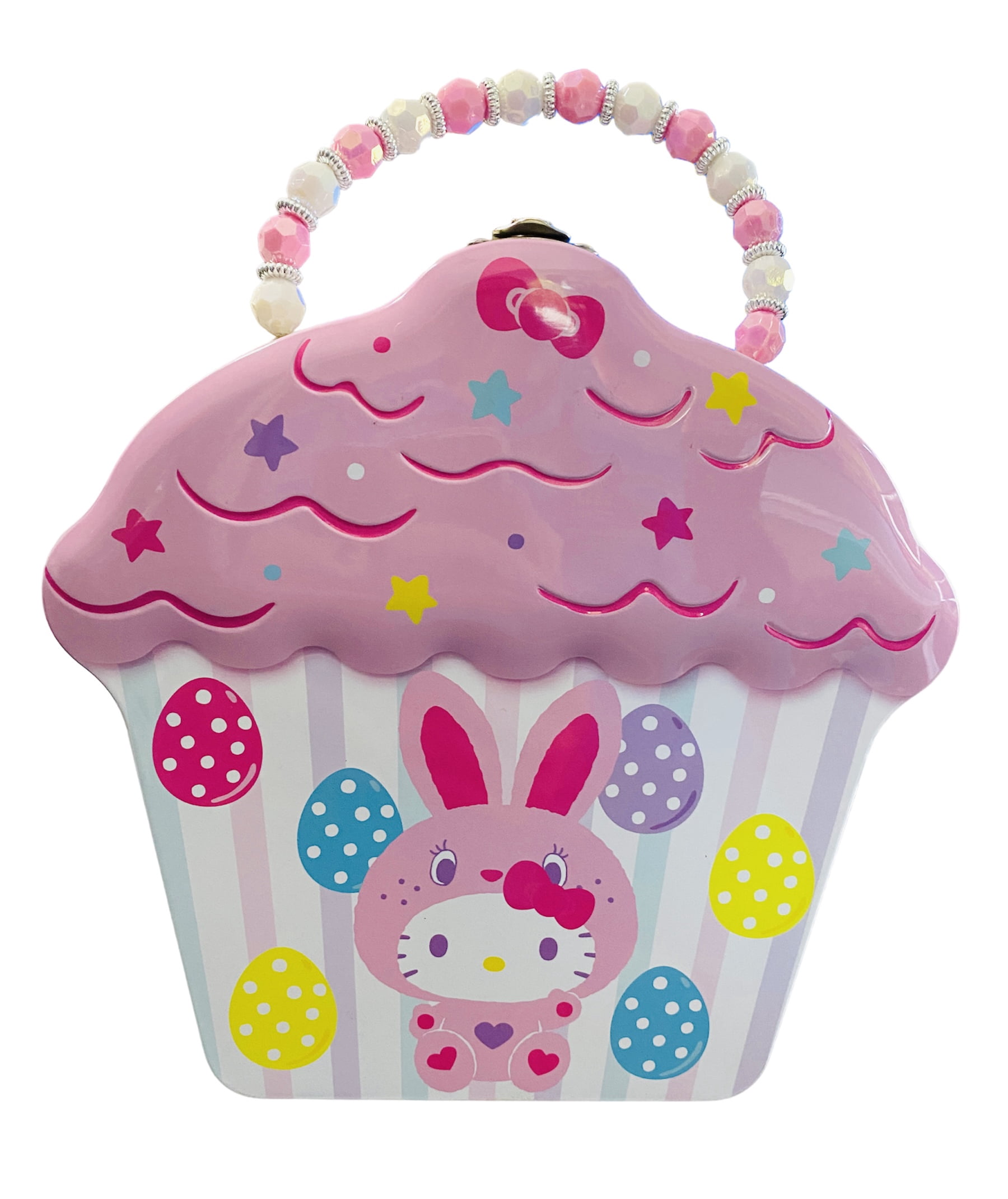 The Tin Box Company Hello Kitty Cupcake Shape Easter Tin Purse