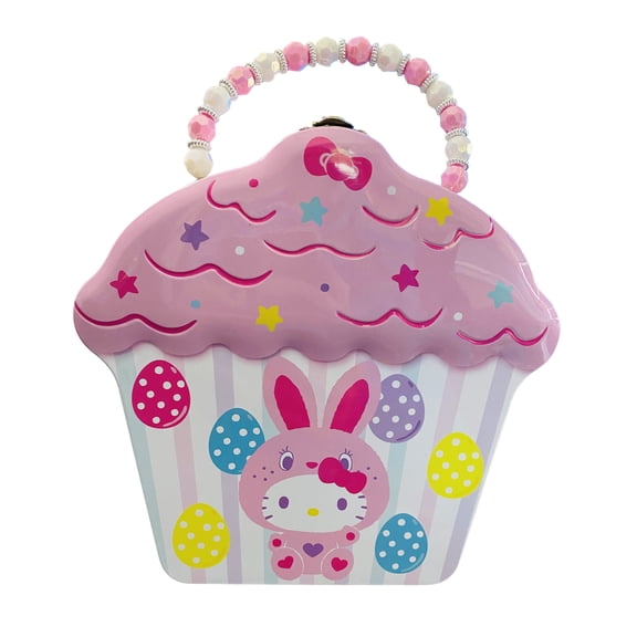 The Tin Box Company Hello Kitty Cupcake Shape Easter Tin Purse